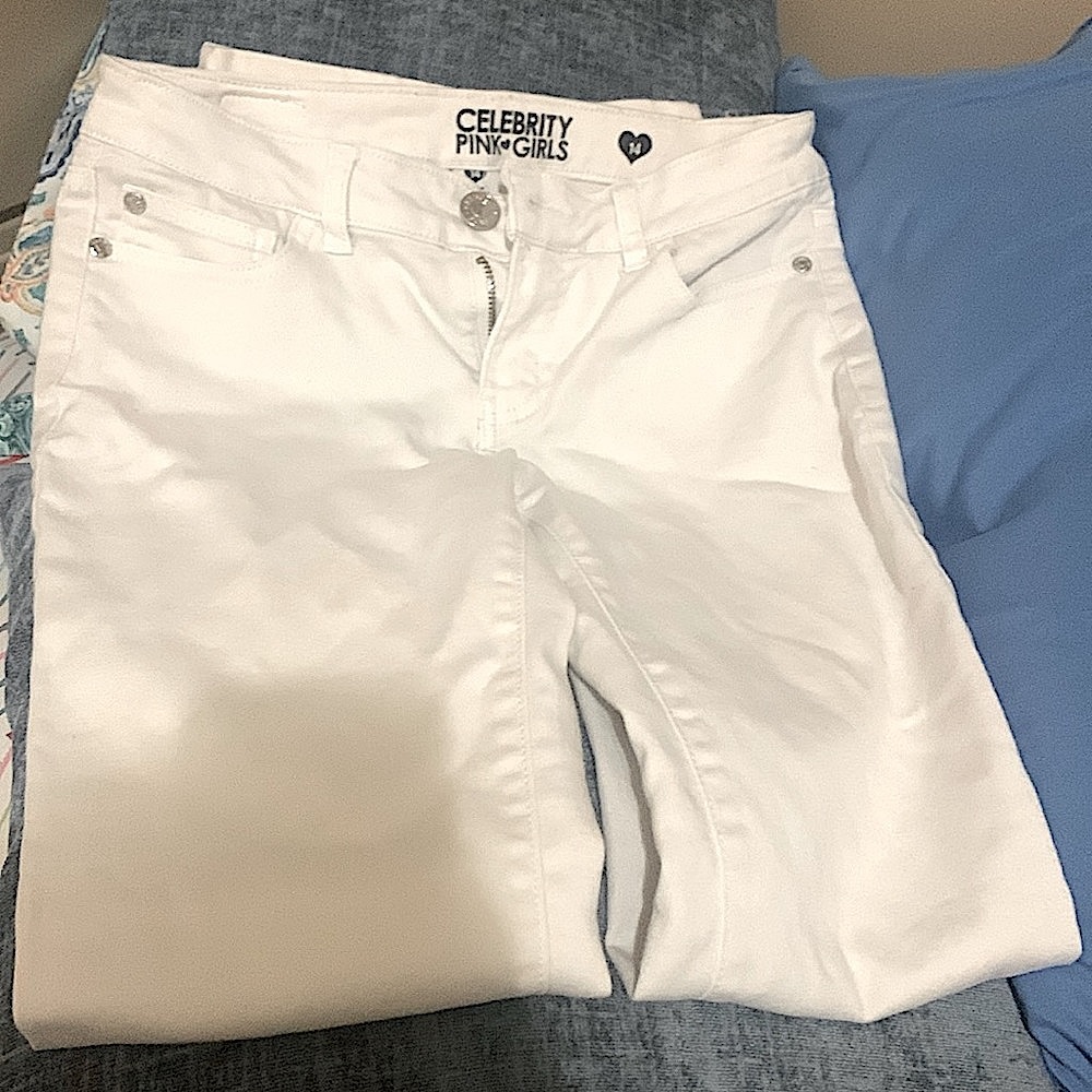 kids white jeans